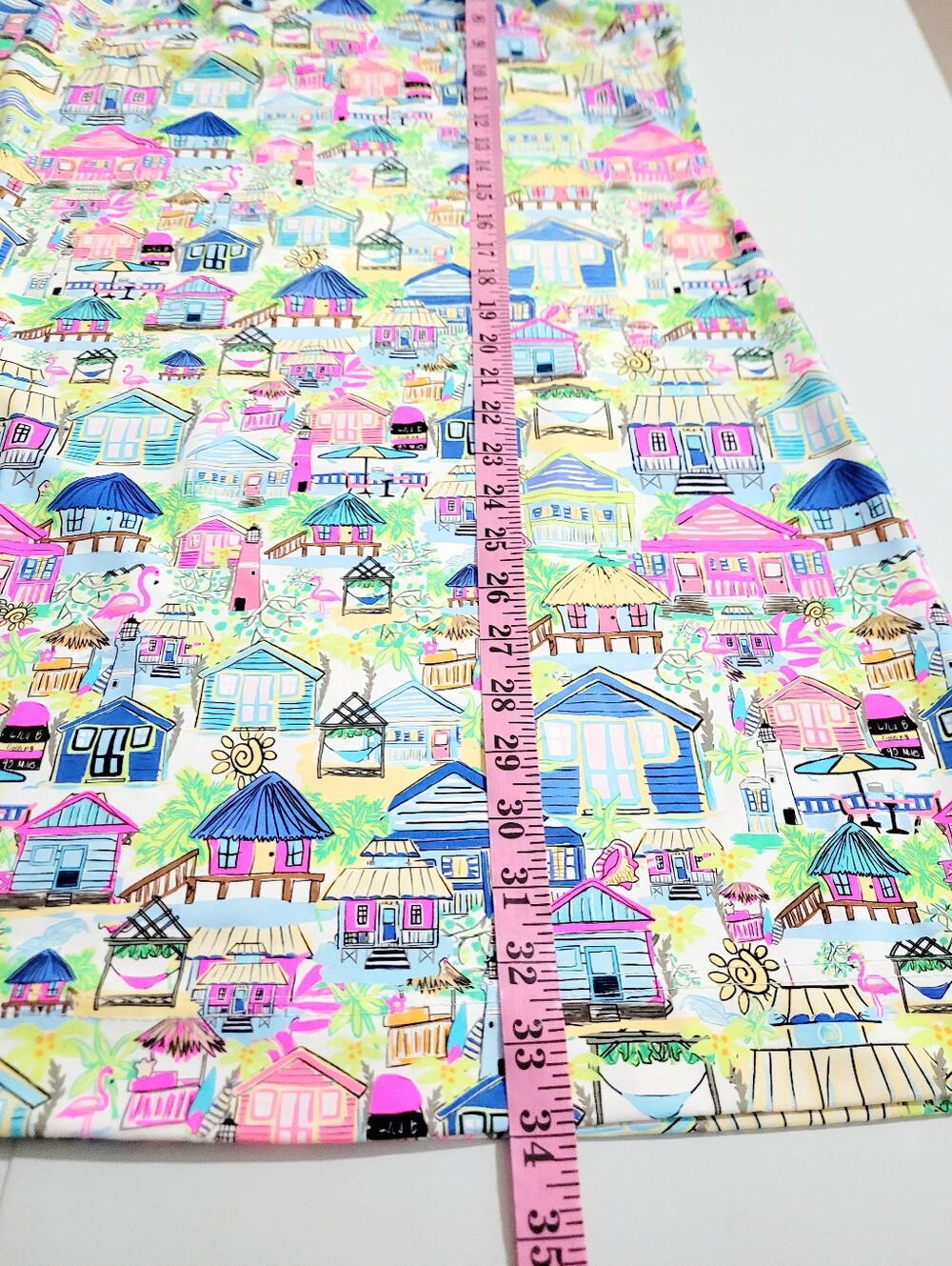 Lulu-B XL Coastal Grandma Beach House Print Shift Dress SPF Resort Tropical - Picture 10 of 12